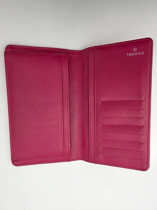 Chanel Matelassé Brilliant Long Patent Leather Wallet Rose Pink - Picture 7 of 11